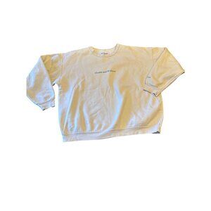 Call Her Daddy Health & Wellness Sweatshirt L Fleece Beige Made In LA